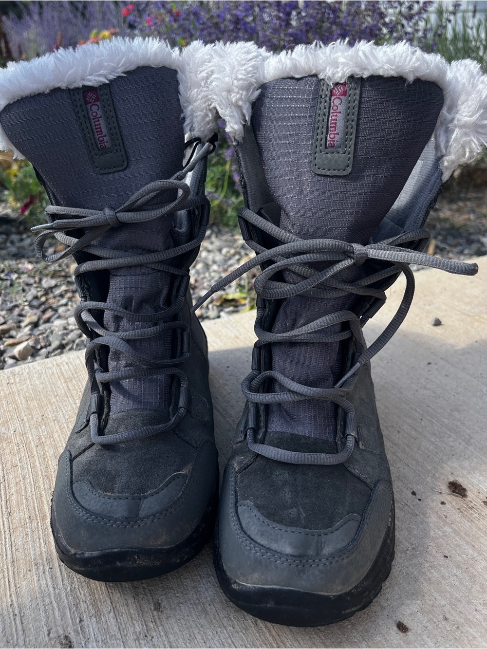 Columbia Ice Maiden Waterproof Winter Snow Boots Gray Women’s 7.5